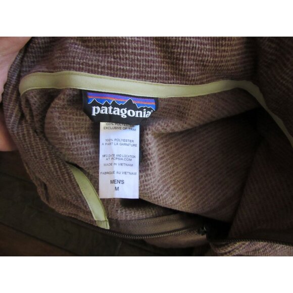 Men's Patagonia 1/4 Zip Pullover Brown Fleece Sweater/Jacket Medium - Picture 8 of 8